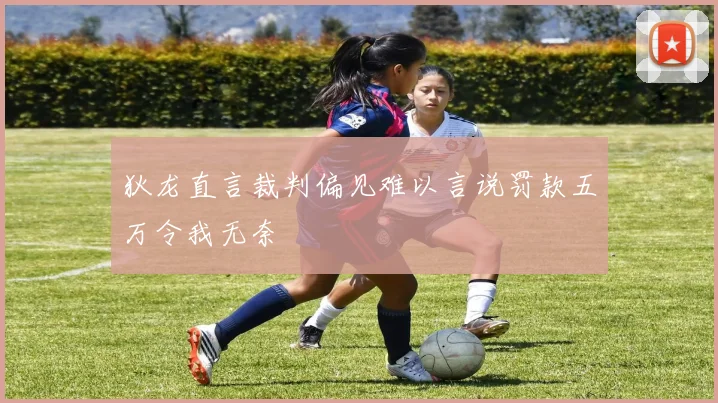 狄龙直言裁判偏见难以言说罚款五万令我无奈